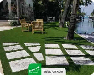 چمن مصنوعی بین سنگ