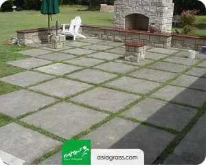 چمن مصنوعی بین سنگ
