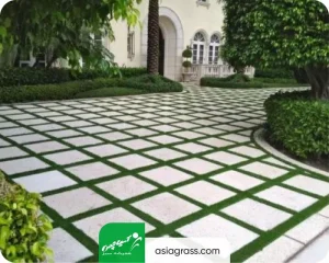 چمن مصنوعی بین سنگ