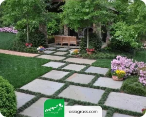 چمن مصنوعی بین سنگ