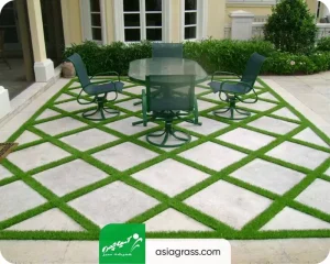 چمن مصنوعی بین سنگ