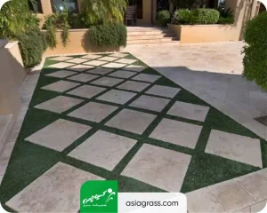 چمن مصنوعی بین سنگ