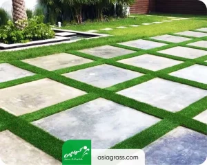 چمن مصنوعی بین سنگ