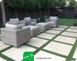 چمن مصنوعی بین سنگ