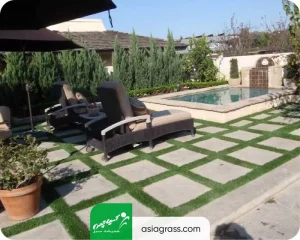 چمن مصنوعی بین سنگ