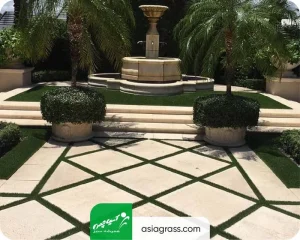 چمن مصنوعی بین سنگ