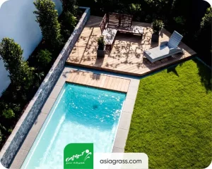 چمن مصنوعی استخر