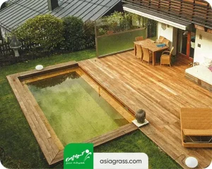 چمن مصنوعی استخر