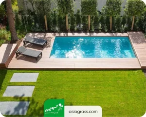 چمن مصنوعی استخر