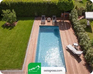 چمن مصنوعی استخر